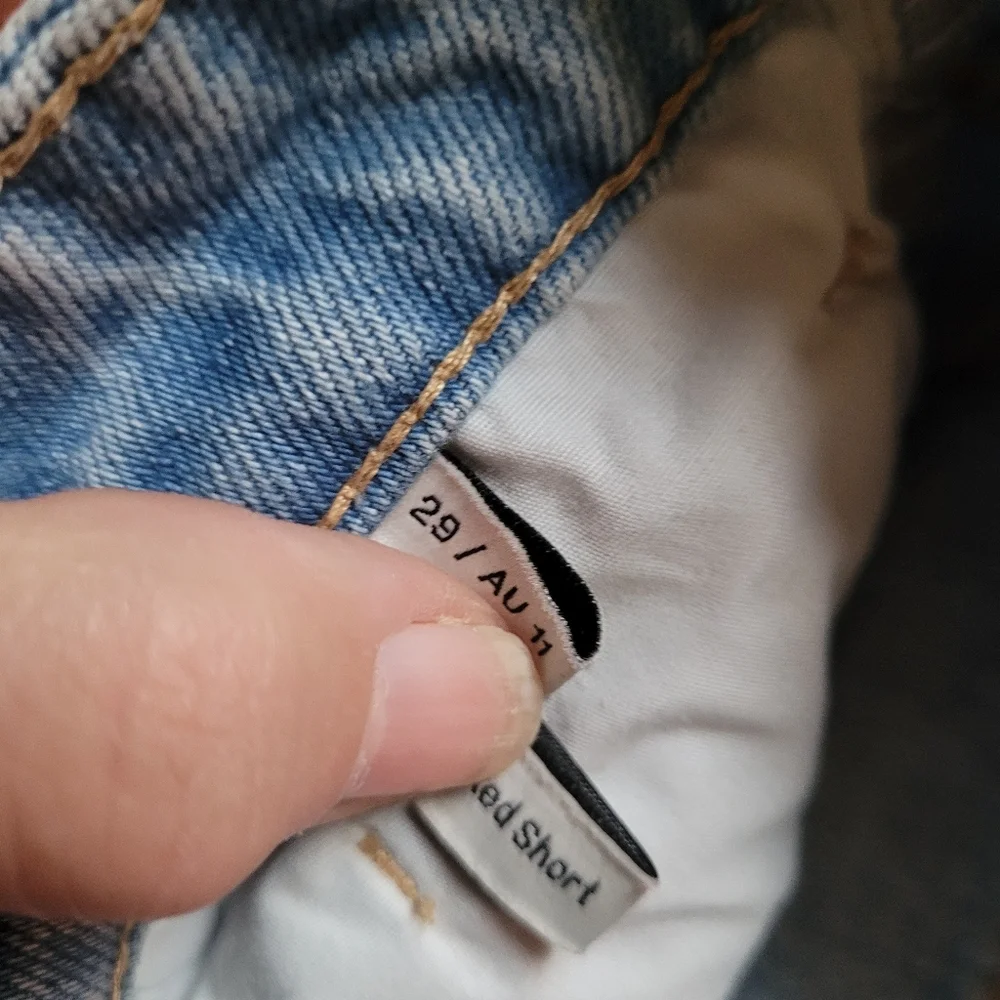 Abrand A High Relaxed Short Blue Denim Shorts